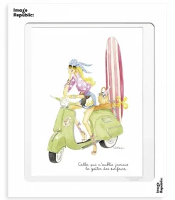 Affiche Isabelle Fregevu Surf 30 X 40 Cm