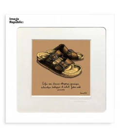 Affiche Pdtc Edouard Pont 083 Sandale Couleur 22 X 22 Cm