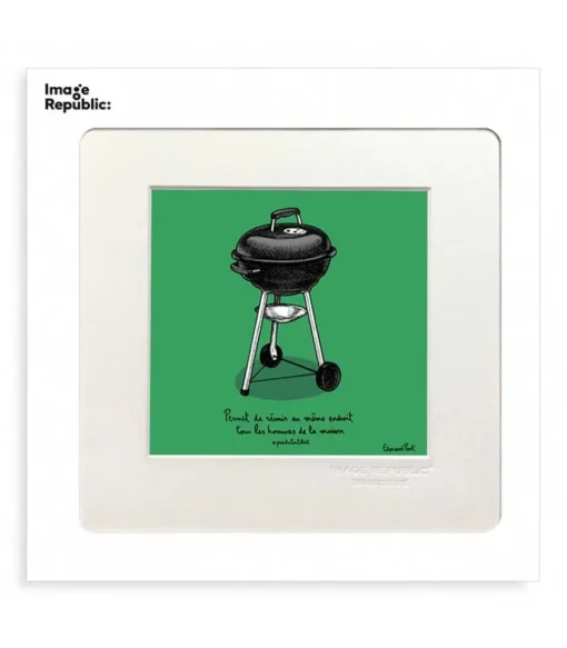 Affiche Pdtc Edouard Pont 086 Barbecue Couleur 22 X 22 Cm