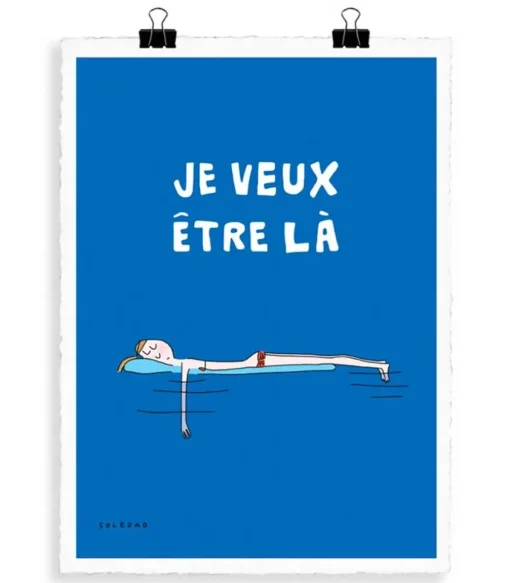 Affiche Soledad "Je Veux Etre La" 56 X 76 Cm