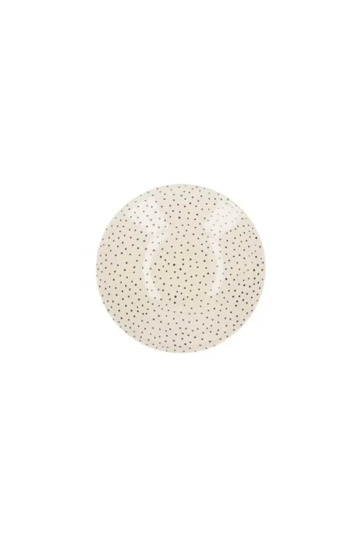 Assiette Creuse En Ceramique "Pois Bleus"