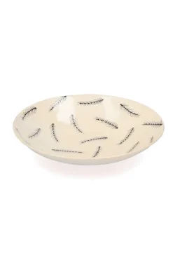 Assiette Creuse En Ceramique "Grandes Plumes"