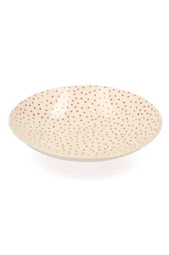 Assiette Creuse En Ceramique "Pois Rouges"