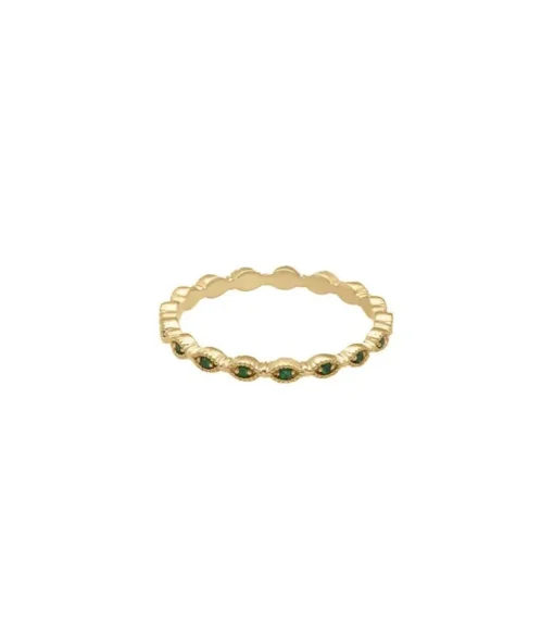 Bague Alliance Multi Mini Oeil Tsavorites