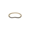 Bague Alliance Vague Or Jaune Diamants Noirs