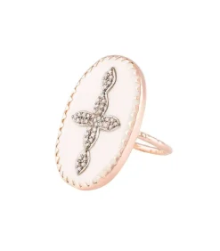 Bague Bowie N°3 Blanc Et Diamants