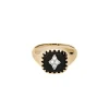 Bague Chevaliere Pierrot Noire