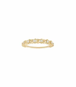Bague Dunaway Simple Or Jaune Et Diamants