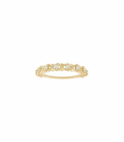 Bague Dunaway Simple Or Jaune Et Diamants