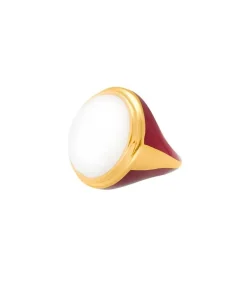 Bague Liwa Bordeaux Pierre De Lune
