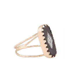 Bague Mahe Noir Et Diamants