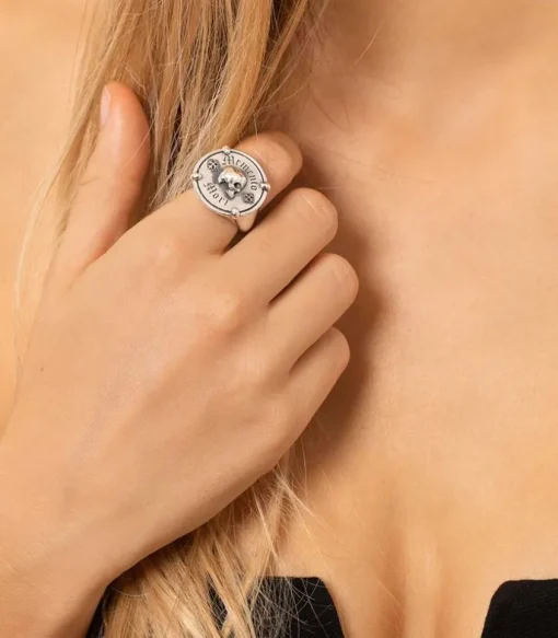 Bague Memento Mori En Argent