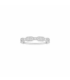 Bague Metropolis Petit Modele Or Blanc Et Diamants