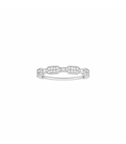Bague Metropolis Petit Modele Or Blanc Et Diamants