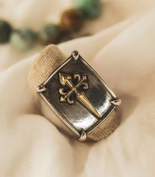 Bague New Cross En Argent Et Or