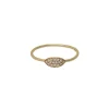 Bague Oblongue Or Jaune Et Diamants