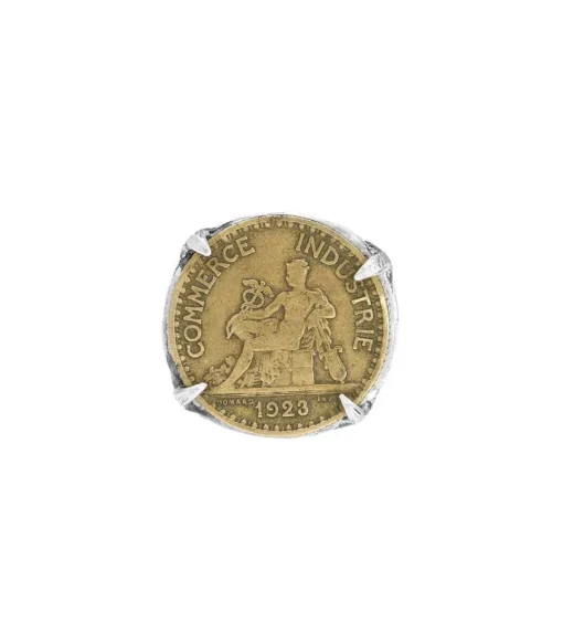 Bague Piece Commerce Industrie Argent