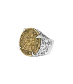 Bague Piece Commerce Industrie Argent