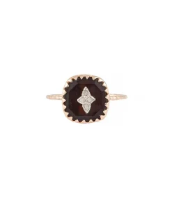Bague Pierrot Noir Et Diamants