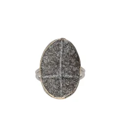 Bague Stella Croix En Zirconium Gris