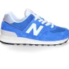 Baskets 574 Blue/White