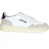 Baskets Homme Medalist Cuir Suede Blanc/Navy Blue