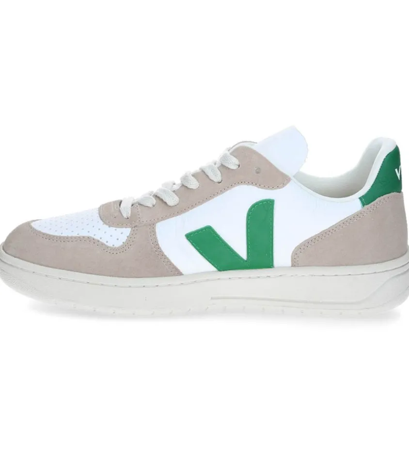 Baskets Homme V-10 Chromefree Leather White Emeraude Sahara