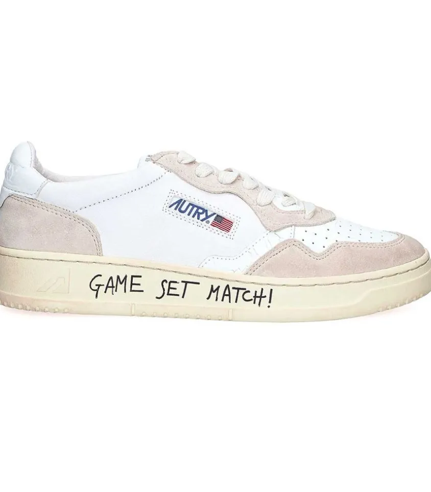 Baskets Low Leather & Suede White Game Set Match