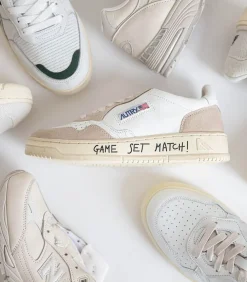 Baskets Low Leather & Suede White Game Set Match