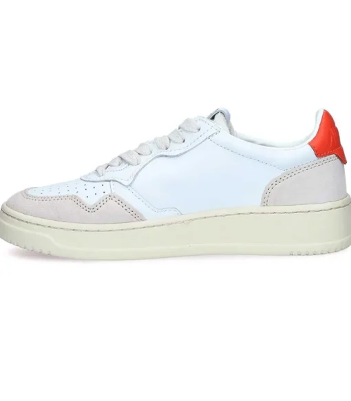 Baskets Low Leather White/Orange