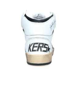Baskets Sky-Star Cuir Blanc Etoile Noire