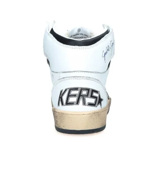 Baskets Sky-Star Cuir Blanc Etoile Noire