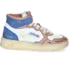 Baskets Super Vintage Mid Cafe Et Bleu