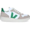 Baskets V-10 Chromefree Leather White Emeraude Sahara