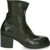 Boots Avec Empiecements En Cuir Kaki