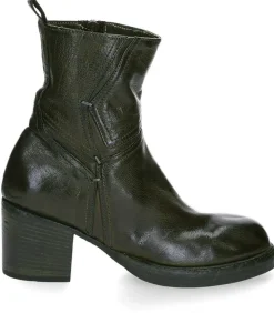 Boots Avec Empiecements En Cuir Kaki