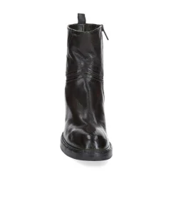 Boots Avec Empiecements En Cuir Kaki