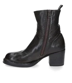 Boots Avec Empiecements En Cuir Kaki