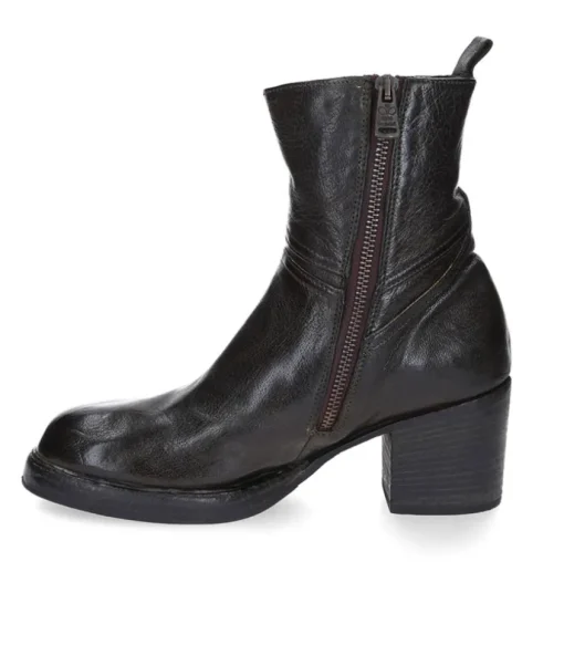 Boots Avec Empiecements En Cuir Kaki