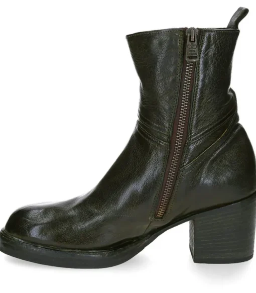 Boots Avec Empiecements En Cuir Kaki