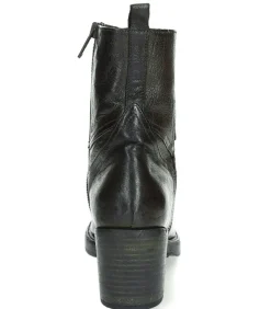 Boots Avec Empiecements En Cuir Kaki