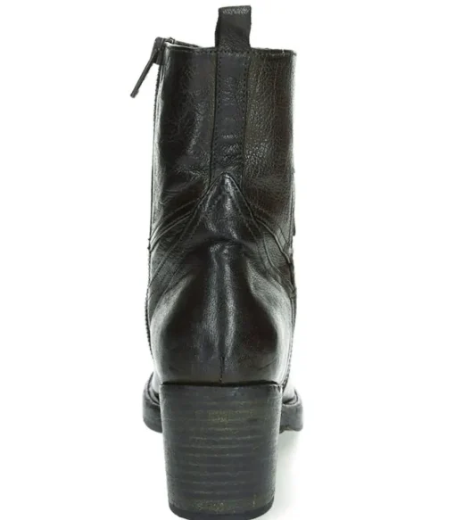 Boots Avec Empiecements En Cuir Kaki