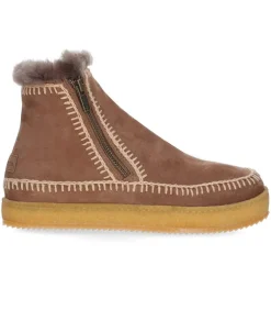 Boots Setsu Crochet Crepe Suede Camel/Beige