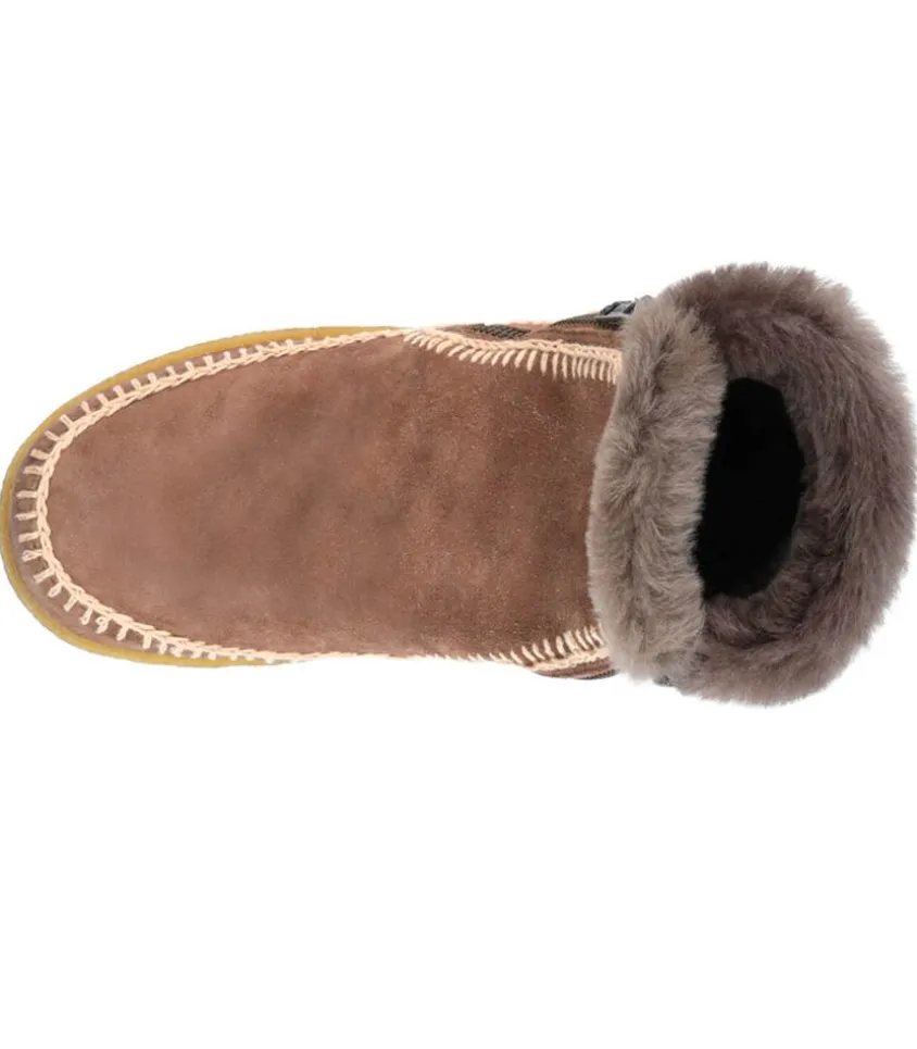 Boots Setsu Crochet Crepe Suede Camel/Beige