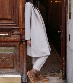 Boots Setsu Crochet Crepe Suede Camel/Beige