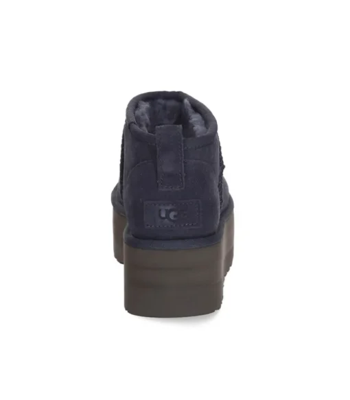 Bottines Classic Ultra Mini Plateforme Daim Bleu