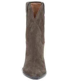 Bottines Veau Velours Leyane Khaki
