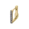 Boucle D'Oreille Carre Medium Saphirs Blancs