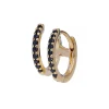 Boucle D'Oreille Double Creole Diamants Noirs