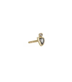 Boucle D'Oreille En Pierre De Lune Et Diamants